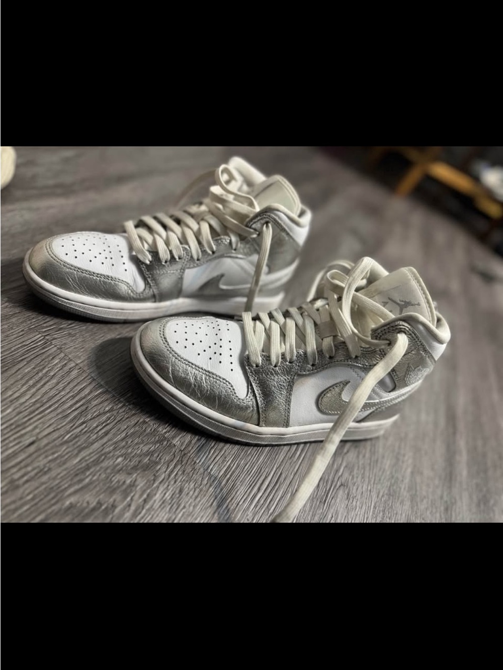 Nike Jordan Mid Women’s Sneakers - White & Silver